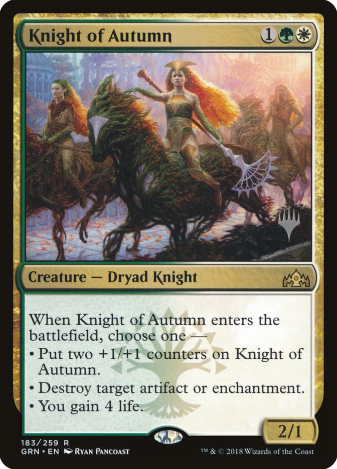 Knight of Autumn (Promo Pack) [Guilds of Ravnica Promos] | Game Master's Emporium (The New GME)