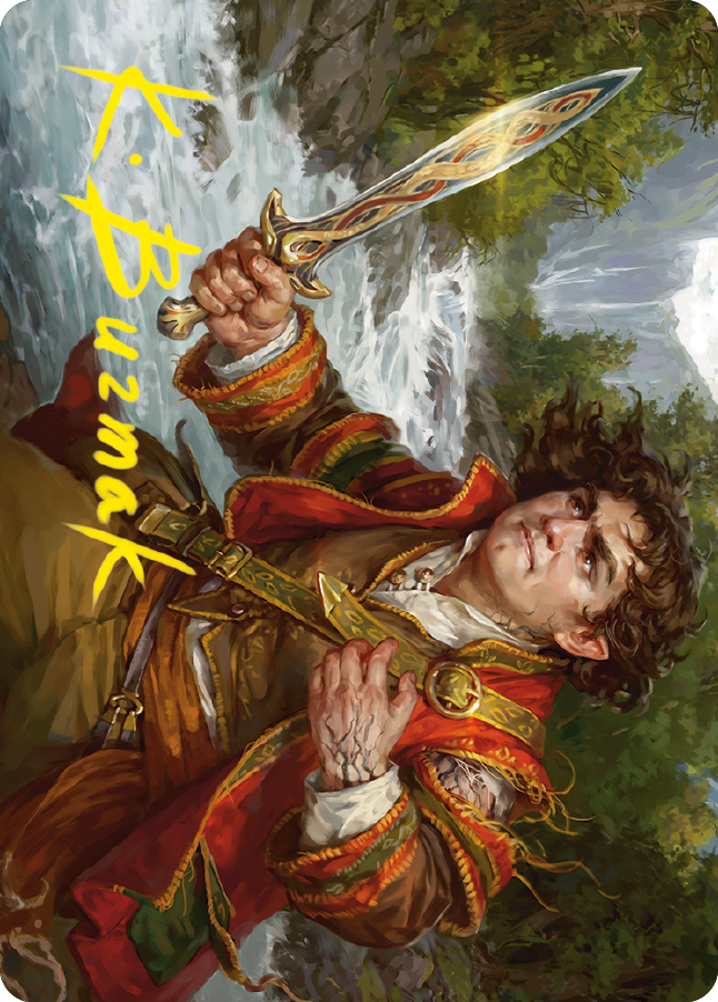 Frodo Baggins Art Card (16/81) (Gold-Stamped Signature) [The Lord of the Rings: Tales of Middle-earth Art Series] | Game Master's Emporium (The New GME)