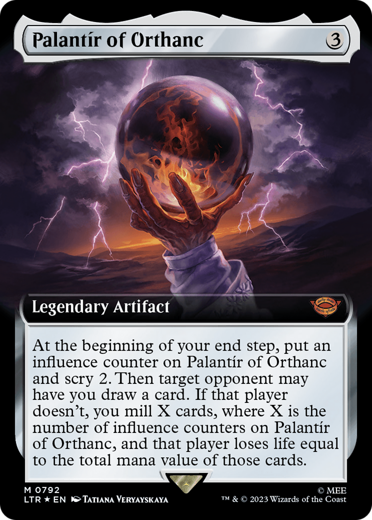 Palantir of Orthanc (Extended Art) (Surge Foil) [The Lord of the Rings: Tales of Middle-Earth] | Game Master's Emporium (The New GME)