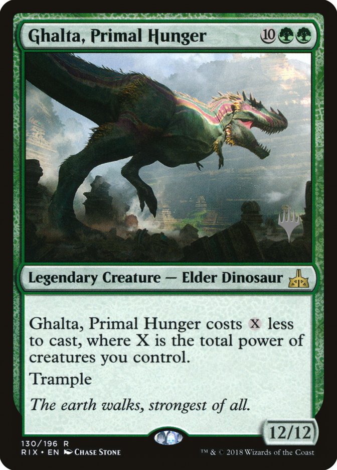 Ghalta, Primal Hunger (Promo Pack) [Rivals of Ixalan Promos] | Game Master's Emporium (The New GME)