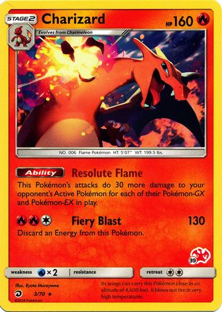 Charizard (3/70) (Charizard Stamp #39) [Battle Academy 2020] | Game Master's Emporium (The New GME)