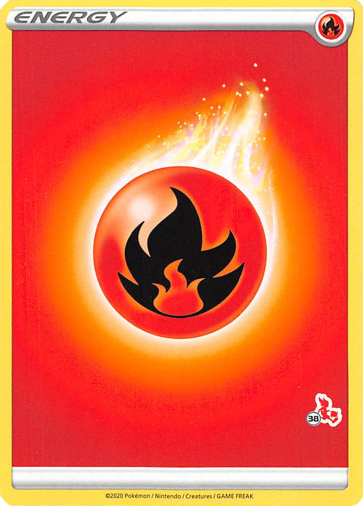 Fire Energy (Cinderace Stamp #38) [Battle Academy 2022] | Game Master's Emporium (The New GME)