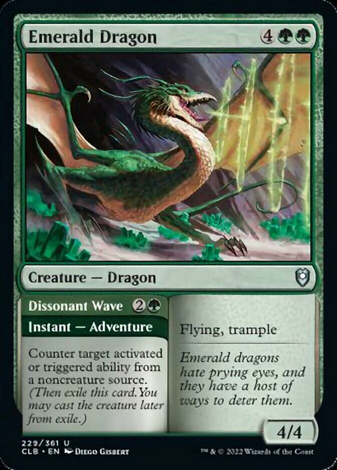 Emerald Dragon // Dissonant Wave [Commander Legends: Battle for Baldur's Gate] | Game Master's Emporium (The New GME)