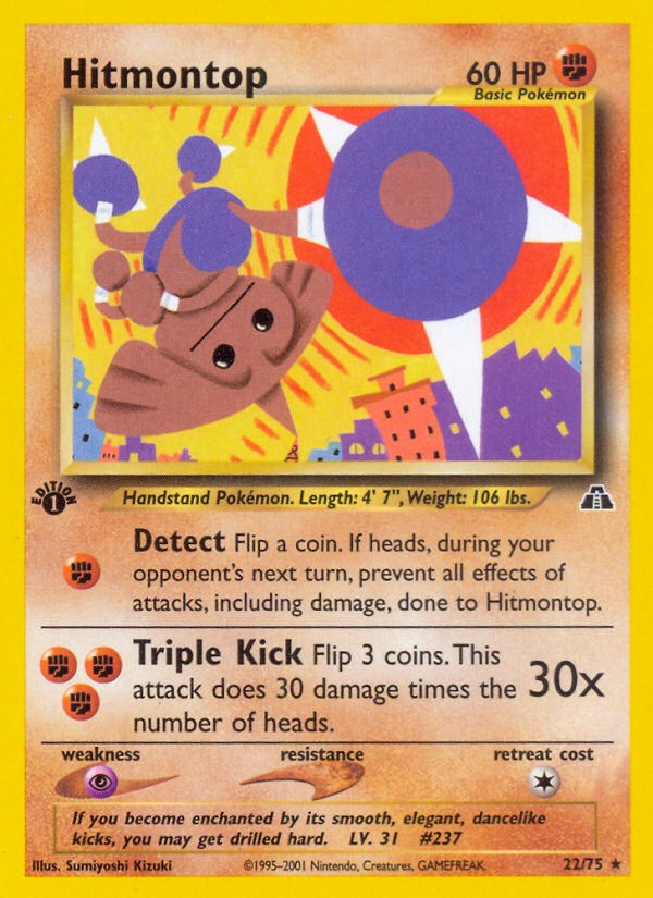 Hitmontop (22/75) [Neo Discovery 1st Edition] | Game Master's Emporium (The New GME)