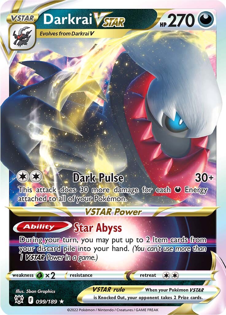 Darkrai VSTAR (099/189) [Sword & Shield: Astral Radiance] | Game Master's Emporium (The New GME)