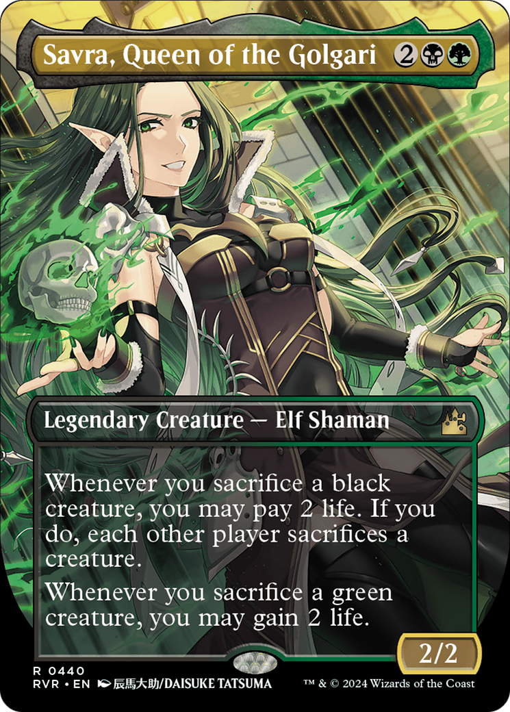 Savra, Queen of the Golgari (Anime Borderless) [Ravnica Remastered] | Game Master's Emporium (The New GME)