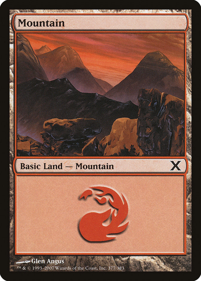Mountain (377) [Tenth Edition] | Game Master's Emporium (The New GME)