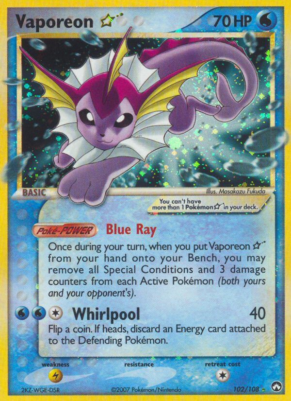 Vaporeon Star (102/108) [EX: Power Keepers] | Game Master's Emporium (The New GME)