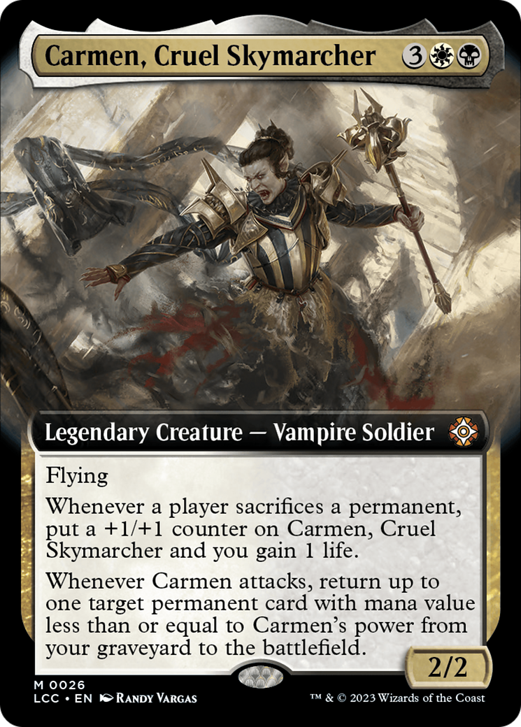 Carmen, Cruel Skymarcher (Extended Art) [The Lost Caverns of Ixalan Commander] | Game Master's Emporium (The New GME)