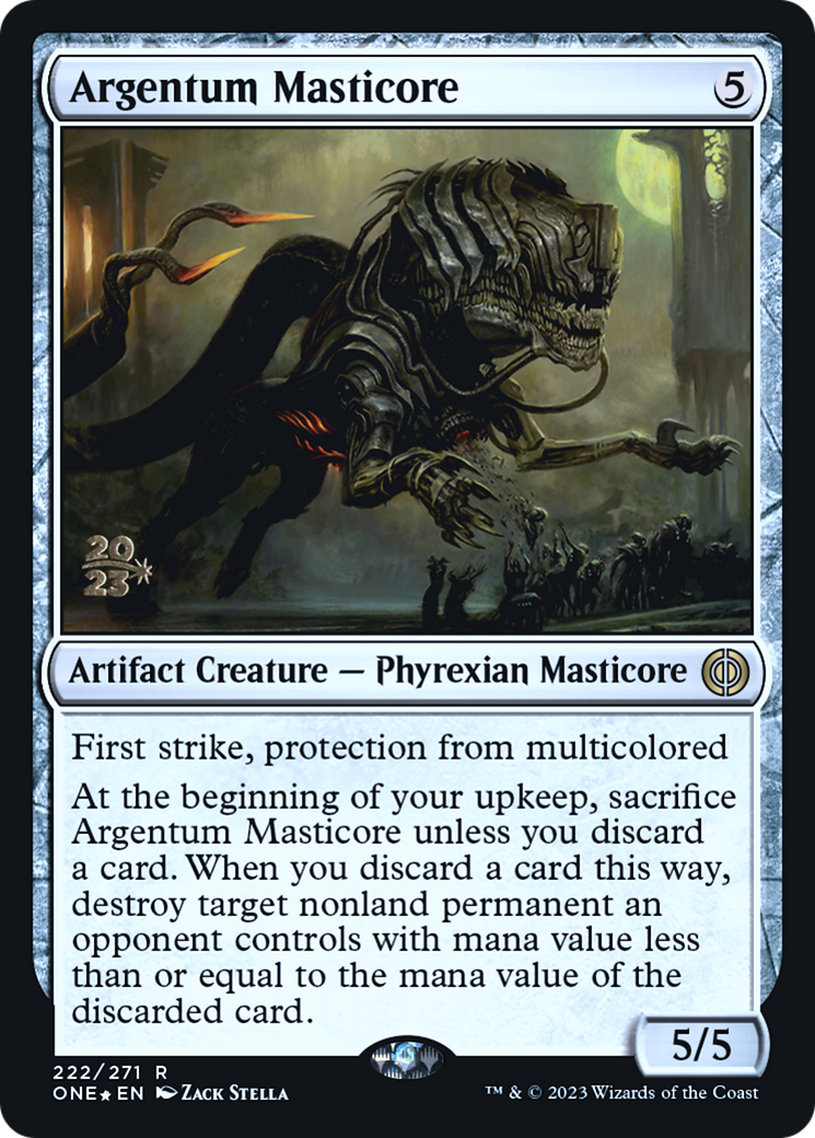 Argentum Masticore [Phyrexia: All Will Be One Prerelease Promos] | Game Master's Emporium (The New GME)