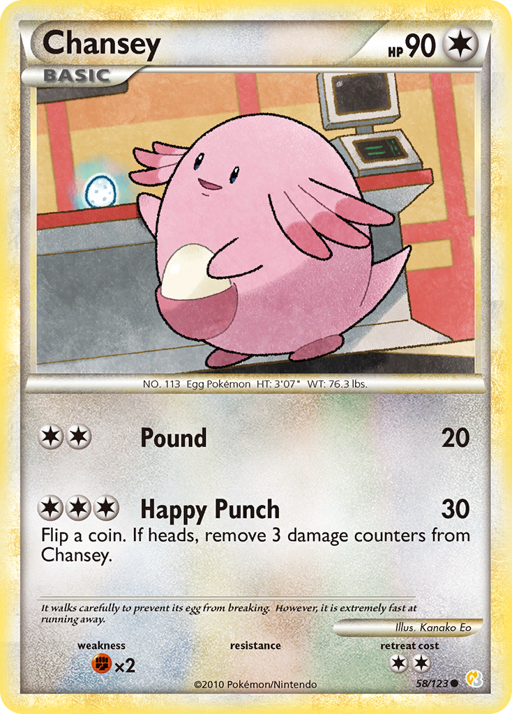 Chansey (58/123) [HeartGold & SoulSilver: Base Set] | Game Master's Emporium (The New GME)