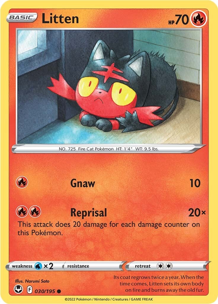 Litten (030/195) [Sword & Shield: Silver Tempest] | Game Master's Emporium (The New GME)