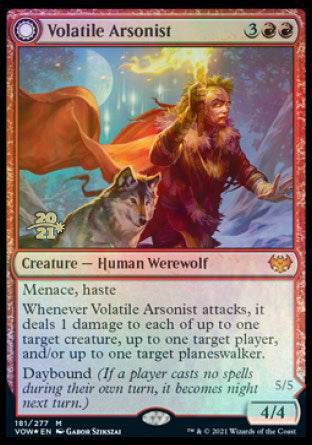 Volatile Arsonist // Dire-Strain Anarchist [Innistrad: Crimson Vow Prerelease Promos] | Game Master's Emporium (The New GME)