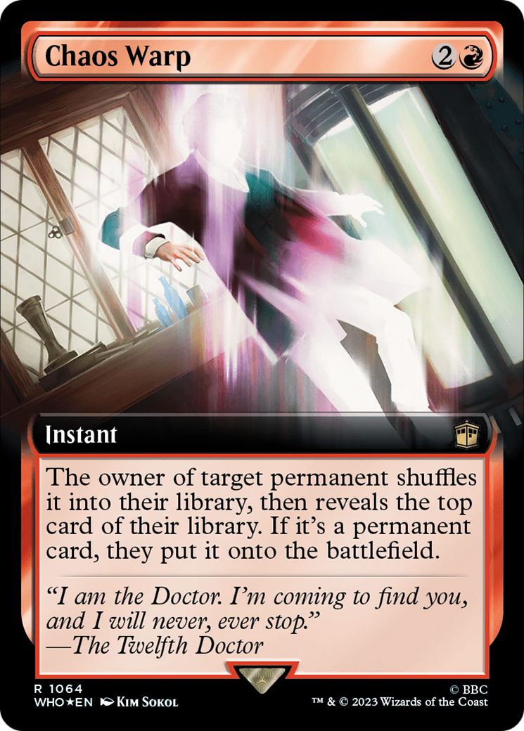 Chaos Warp (Extended Art) (Surge Foil) [Doctor Who] | Game Master's Emporium (The New GME)