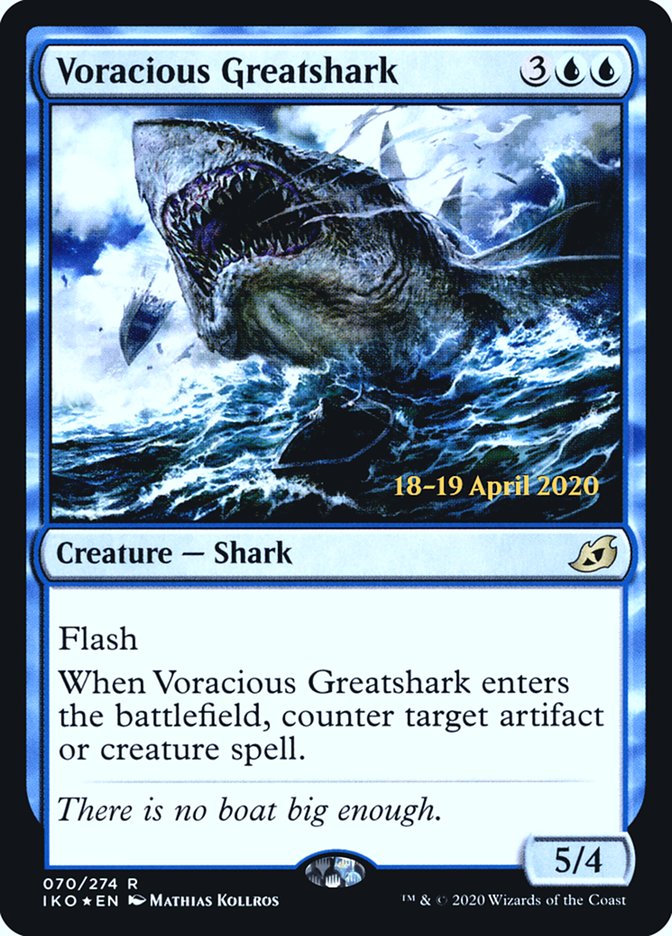 Voracious Greatshark [Ikoria: Lair of Behemoths Prerelease Promos] | Game Master's Emporium (The New GME)