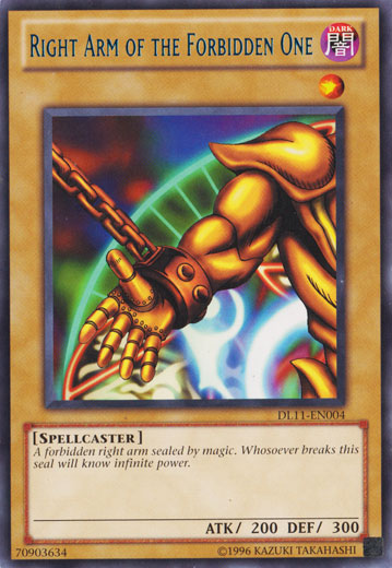 Right Arm of the Forbidden One (Blue) [DL11-EN004] Rare | Game Master's Emporium (The New GME)