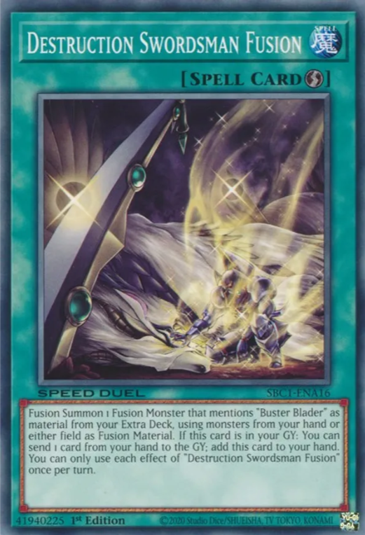 Destruction Swordsman Fusion [SBC1-ENA16] Common | Game Master's Emporium (The New GME)