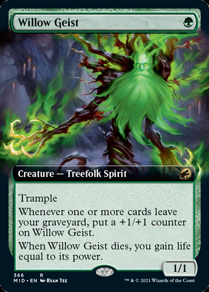 Willow Geist (Extended Art) [Innistrad: Midnight Hunt] | Game Master's Emporium (The New GME)