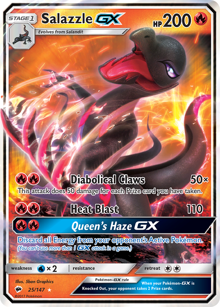 Salazzle GX (25/147) [Sun & Moon: Burning Shadows] | Game Master's Emporium (The New GME)
