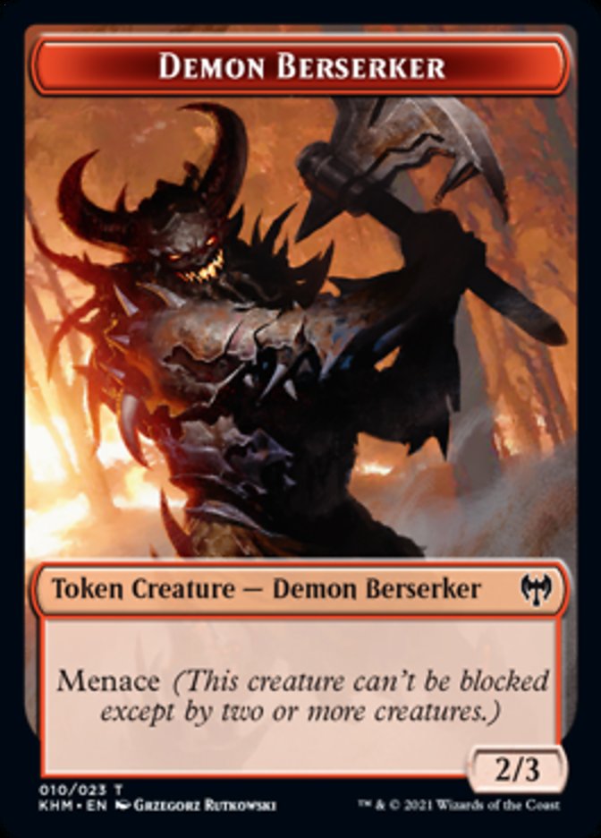 Demon Berserker Token [Kaldheim Tokens] | Game Master's Emporium (The New GME)