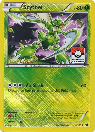 Scyther (4/108) (League Promo 1st Place) [Black & White: Dark Explorers] | Game Master's Emporium (The New GME)