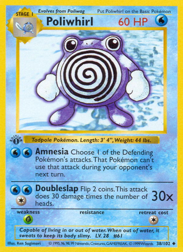 Poliwhirl (38/102) (Shadowless) [Base Set 1st Edition] | Game Master's Emporium (The New GME)