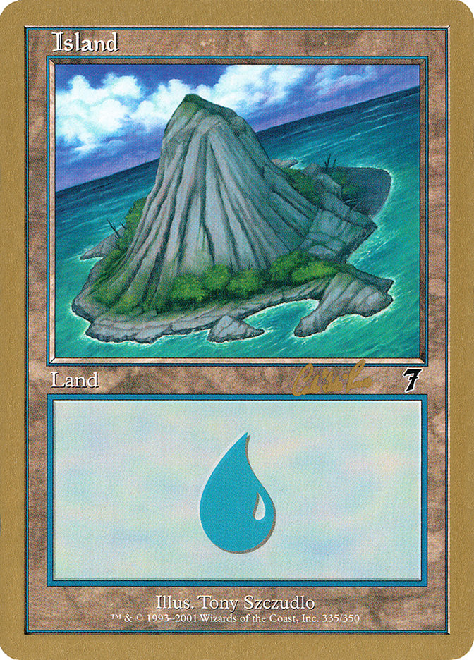 Island (cr335b) (Carlos Romao) [World Championship Decks 2002] | Game Master's Emporium (The New GME)