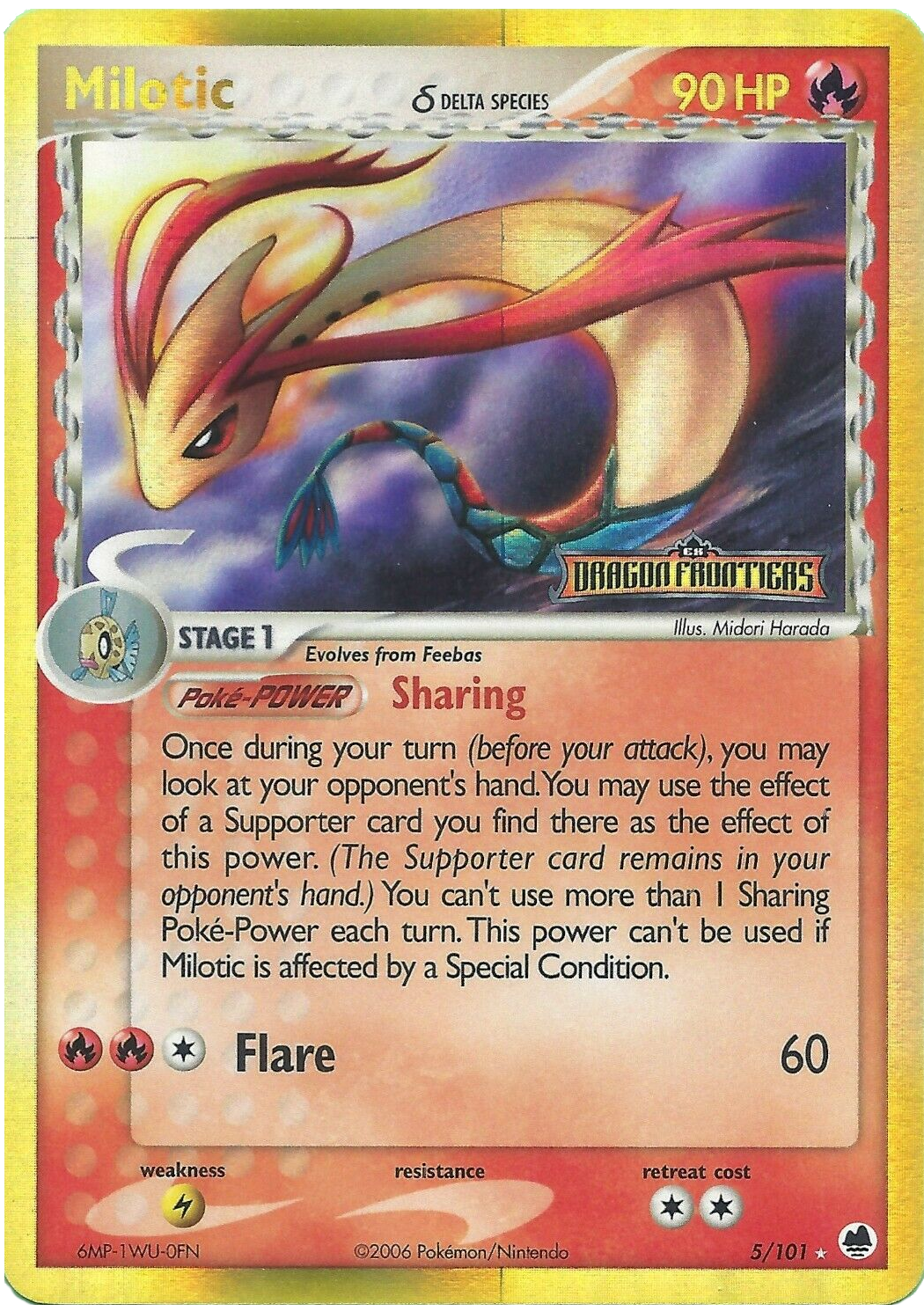 Milotic (5/101) (Delta Species) (Stamped) [EX: Dragon Frontiers] | Game Master's Emporium (The New GME)