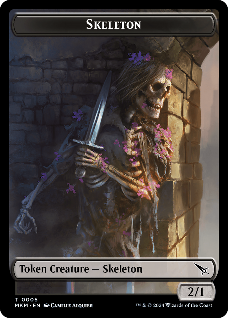 Detective // Skeleton Double-Sided Token [Murders at Karlov Manor Tokens] | Game Master's Emporium (The New GME)