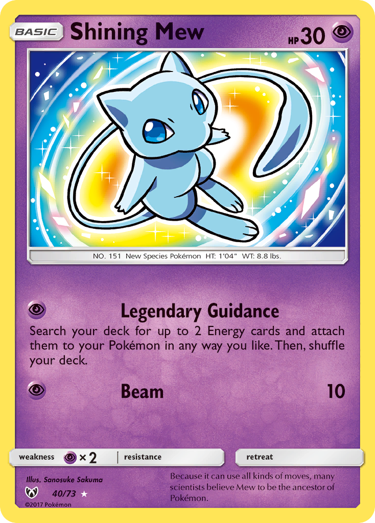 Shining Mew (40/73) [Sun & Moon: Shining Legends] | Game Master's Emporium (The New GME)