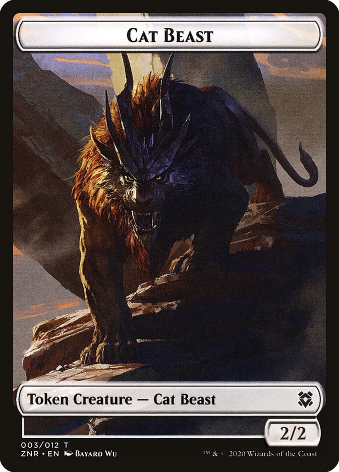 Cat Beast Token [Zendikar Rising Tokens] | Game Master's Emporium (The New GME)