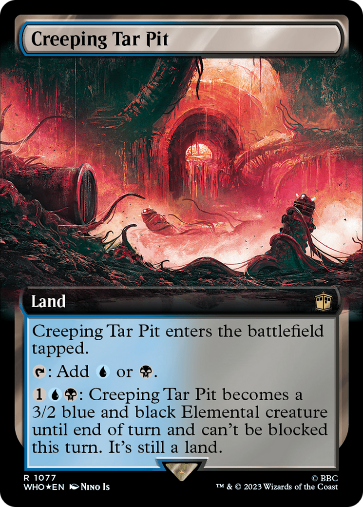 Creeping Tar Pit (Extended Art) (Surge Foil) [Doctor Who] | Game Master's Emporium (The New GME)