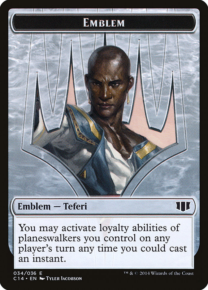 Teferi, Temporal Archmage Emblem // Zombie (011/036) Double-Sided Token [Commander 2014 Tokens] | Game Master's Emporium (The New GME)