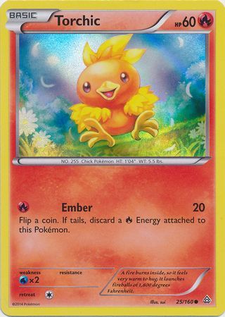 Torchic (25/160) (Sheen Holo) [XY: Primal Clash] | Game Master's Emporium (The New GME)