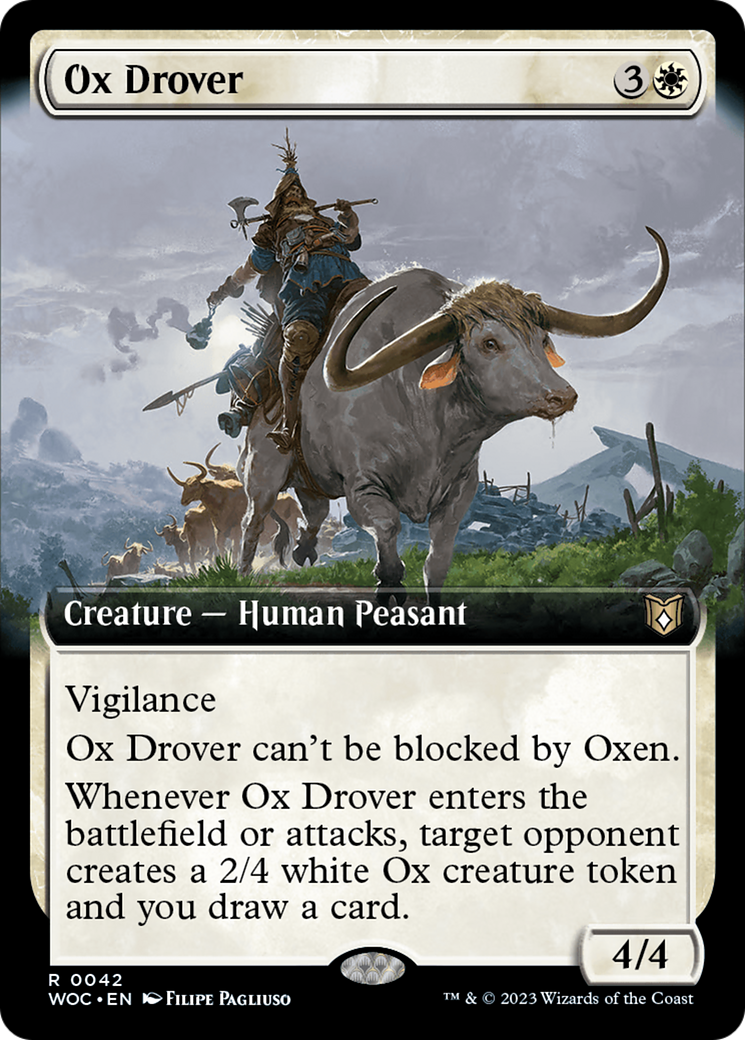 Ox Drover (Extended Art) [Wilds of Eldraine Commander] | Game Master's Emporium (The New GME)