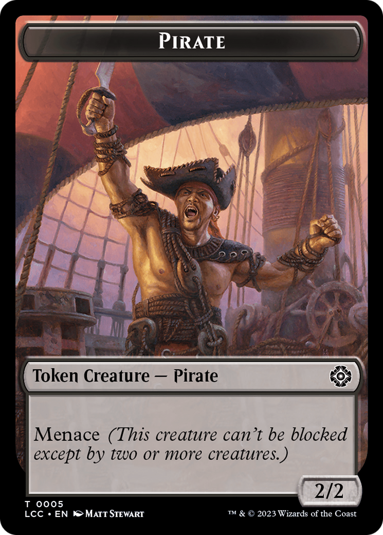 The Monarch // Pirate Double-Sided Token [The Lost Caverns of Ixalan Commander Tokens] | Game Master's Emporium (The New GME)