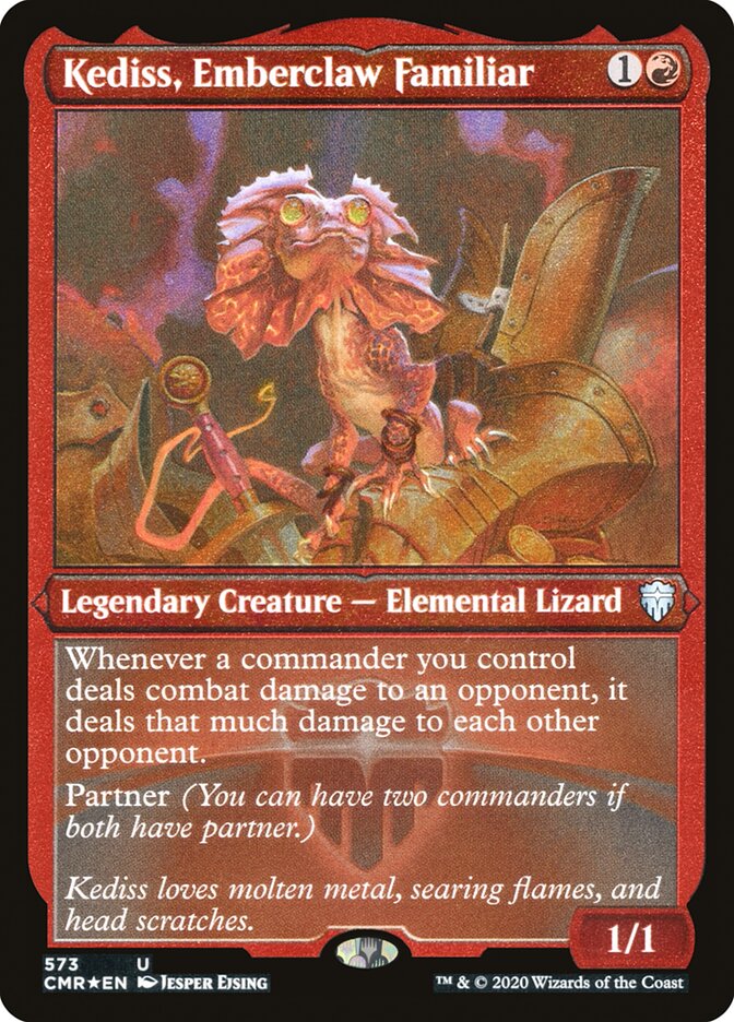 Kediss, Emberclaw Familiar (Etched) [Commander Legends] | Game Master's Emporium (The New GME)