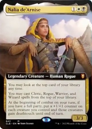 Nalia de'Arnise (Extended Art) [Commander Legends: Battle for Baldur's Gate] | Game Master's Emporium (The New GME)