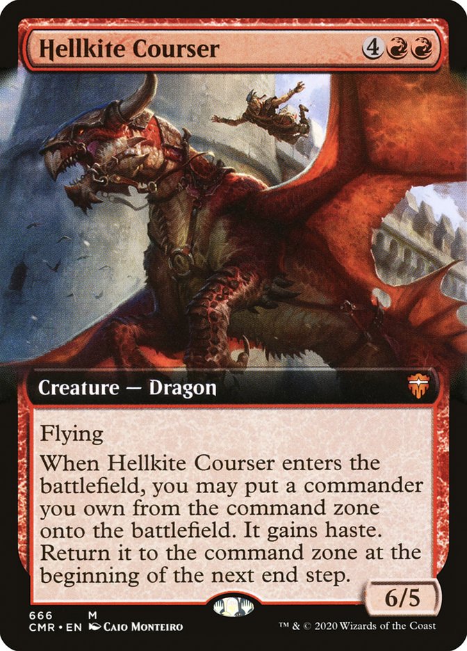 Hellkite Courser (Extended Art) [Commander Legends] | Game Master's Emporium (The New GME)