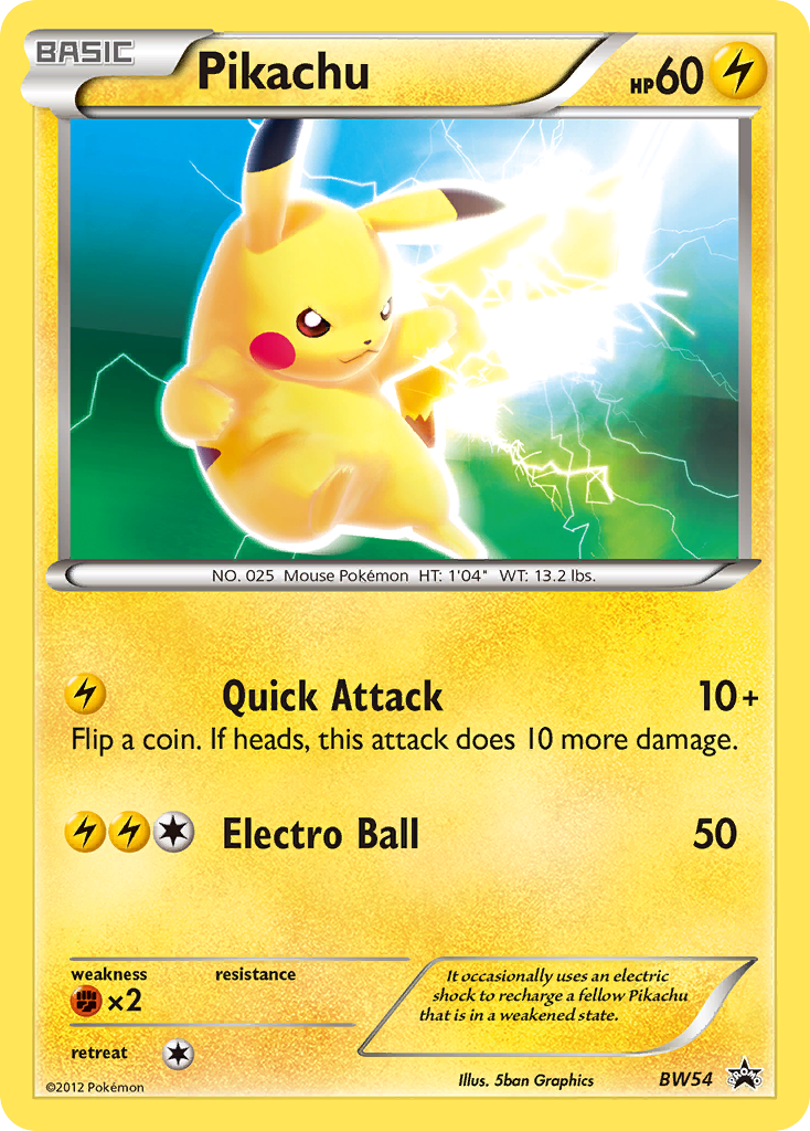 Pikachu (BW54) [Black & White: Black Star Promos] | Game Master's Emporium (The New GME)