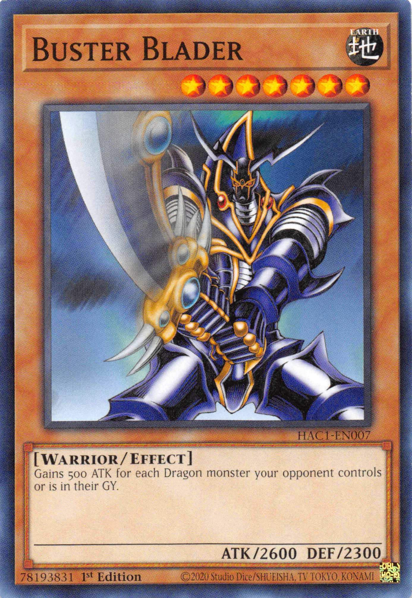Buster Blader (Duel Terminal) [HAC1-EN007] Parallel Rare | Game Master's Emporium (The New GME)
