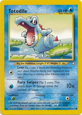 Totodile (81/111) [Neo Genesis Unlimited] | Game Master's Emporium (The New GME)