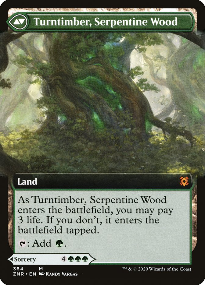 Turntimber Symbiosis // Turntimber, Serpentine Wood (Extended Art) [Zendikar Rising] | Game Master's Emporium (The New GME)