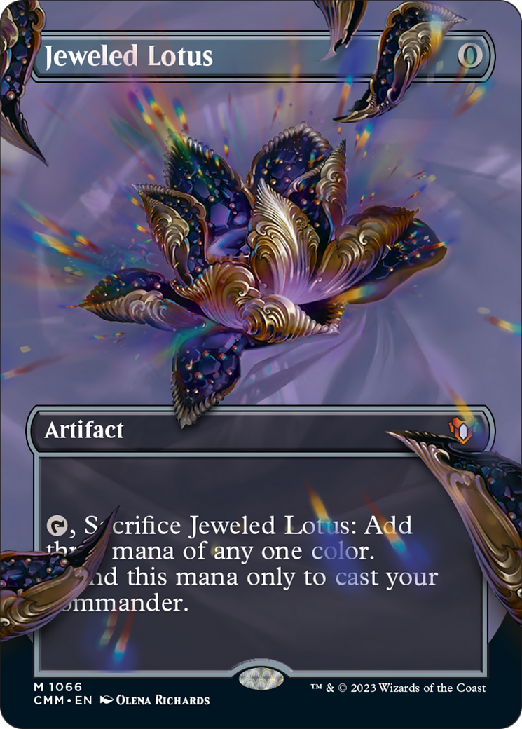 Jeweled Lotus (Borderless Textured Foil Frame Break) [Commander Masters] | Game Master's Emporium (The New GME)