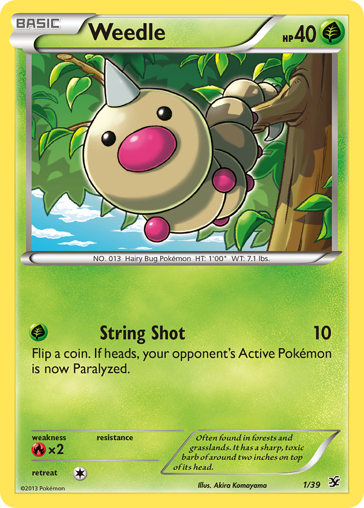 Weedle (1/39) [XY: Kalos Starter Set] | Game Master's Emporium (The New GME)