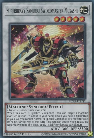 Superheavy Samurai Swordmaster Musashi [MP21-EN095] Super Rare | Game Master's Emporium (The New GME)