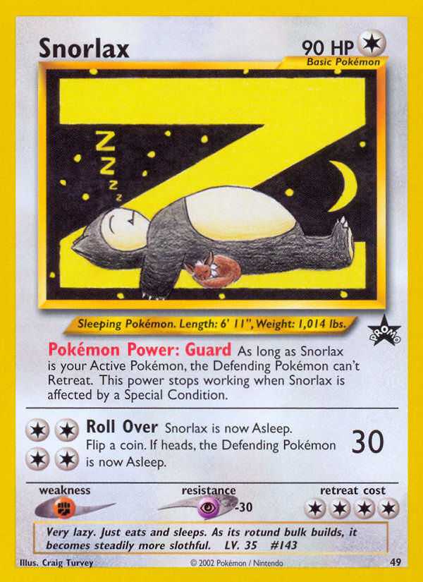 Snorlax (49) [Wizards of the Coast: Black Star Promos] | Game Master's Emporium (The New GME)