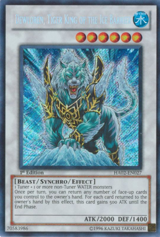 Dewloren, Tiger King of the Ice Barrier [HA02-EN027] Secret Rare | Game Master's Emporium (The New GME)