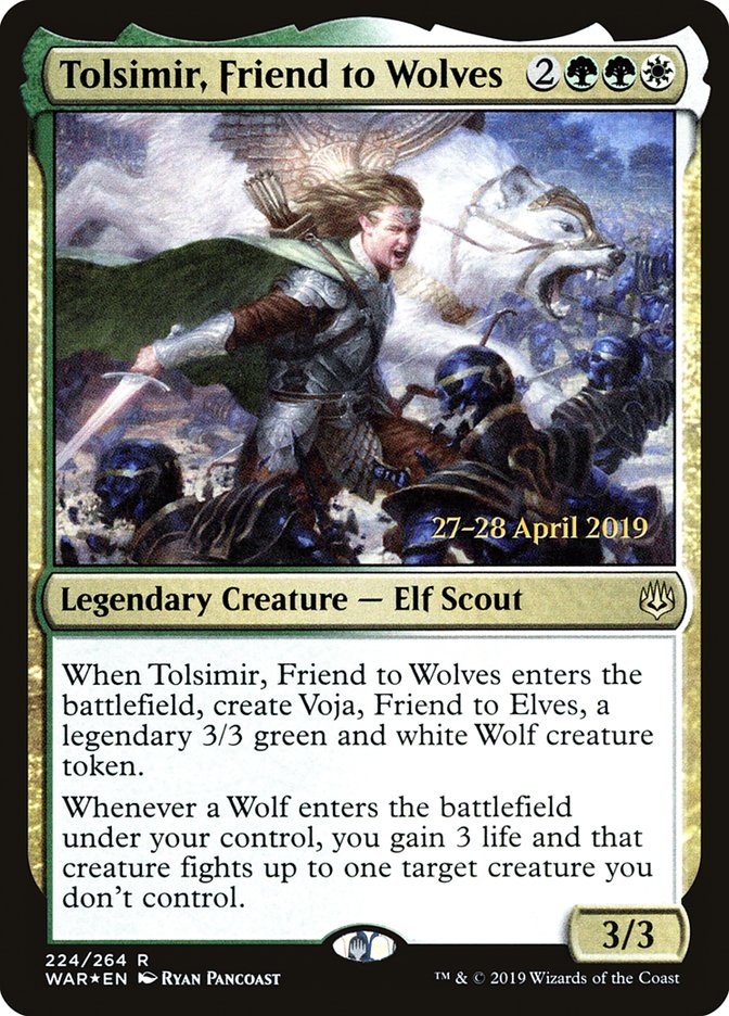 Tolsimir, Friend to Wolves [War of the Spark Prerelease Promos] | Game Master's Emporium (The New GME)