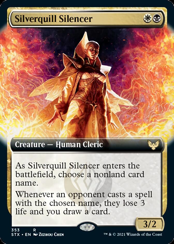 Silverquill Silencer (Extended Art) [Strixhaven: School of Mages] | Game Master's Emporium (The New GME)